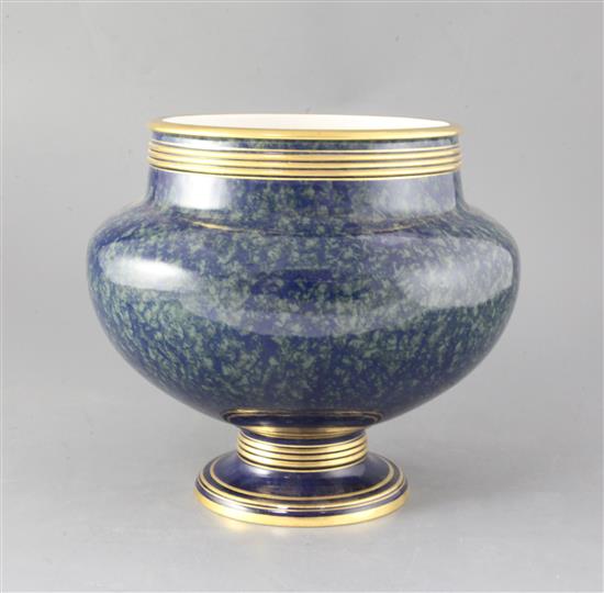 A large Sevres mottled blue ground jardiniere, dated 1881 height 24cm